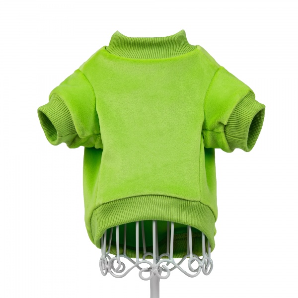Apple Green Velour Dog Sweatshirt